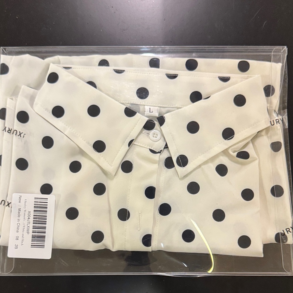 Polka Dot Button-Up Shirt